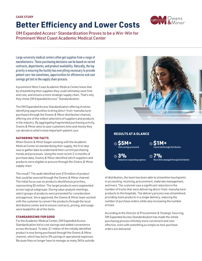 OM Expanded Access Standardization Case Study