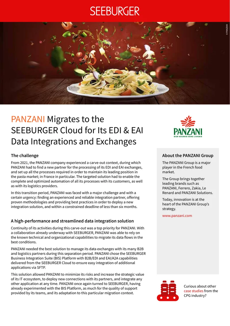 PANZANI Data Integration Migration Case Study preview page 1