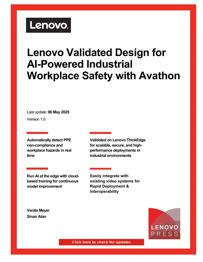 Lenovo Validated Design for AI-Powered Workplace Safety