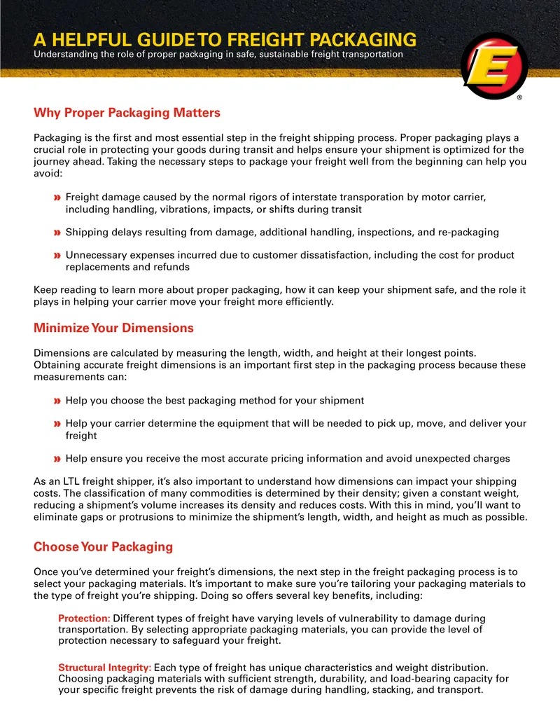 Guide to Freight Packaging Best Practices