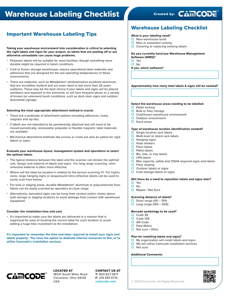 Important Warehouse Labeling Tips and Checklist