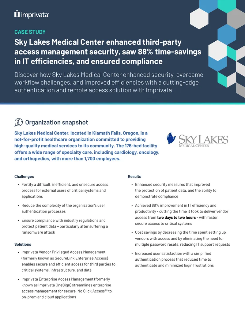 Sky Lakes Medical Center Vendor Access Management Case Study