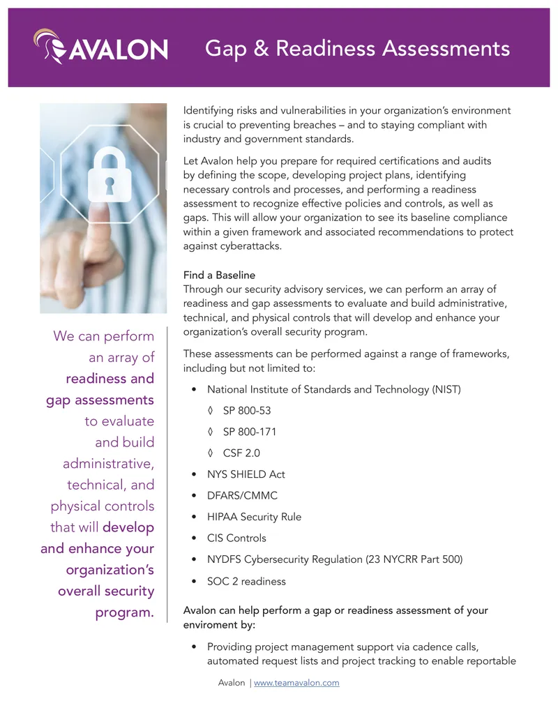 Gap and Readiness Assessment Services