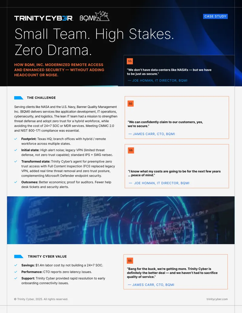 BQMI Case Study on Modernizing Remote Access Security