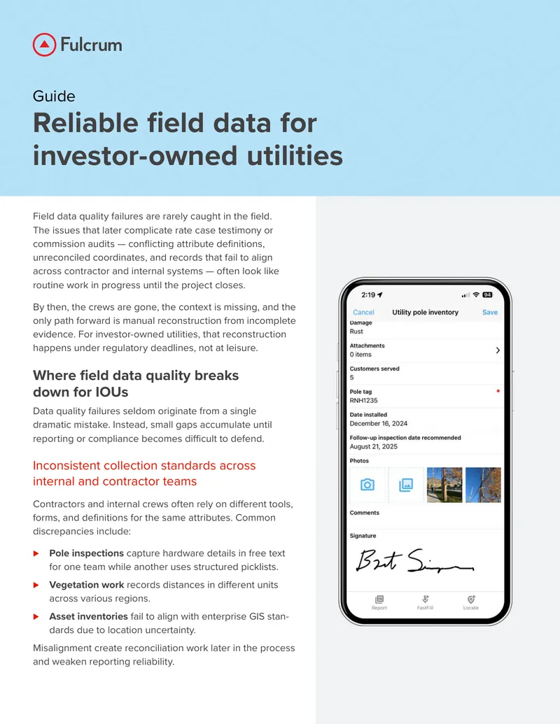 Reliable Field Data Management for Utilities