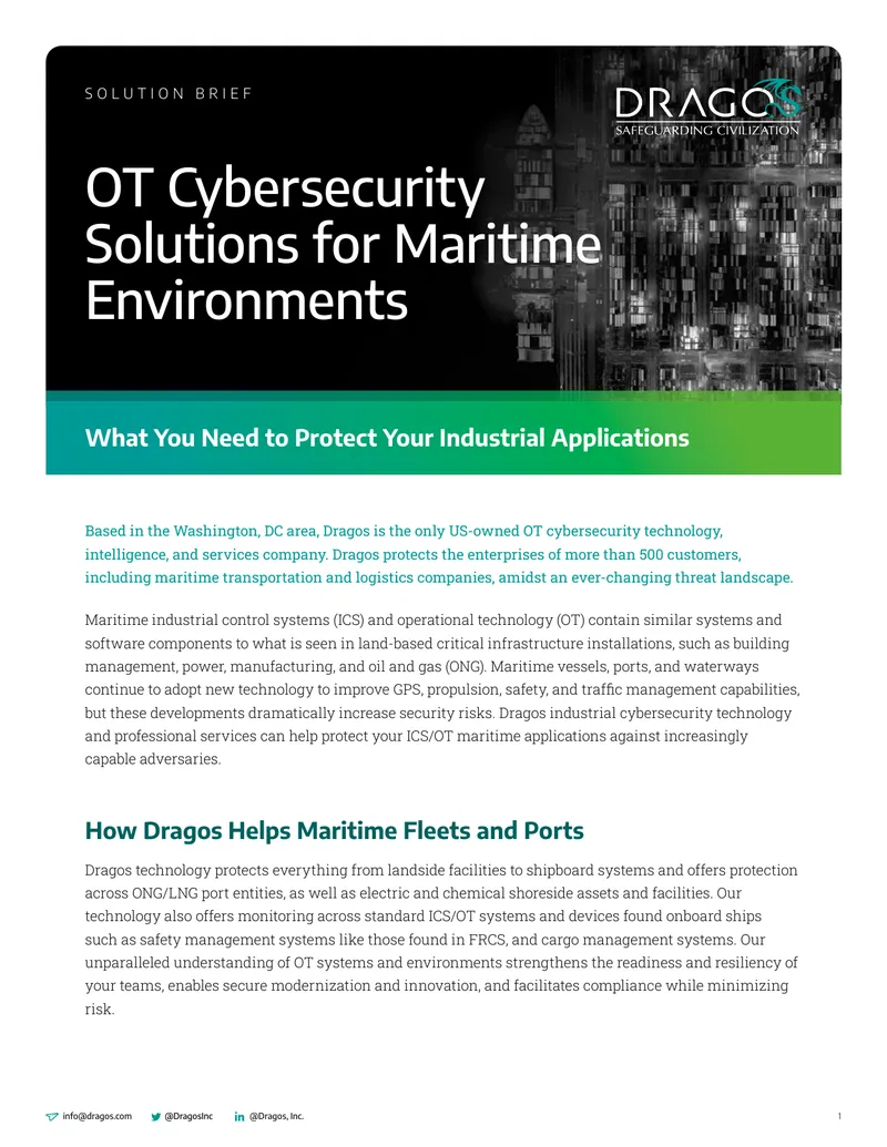OT Cybersecurity Solutions for Maritime Environments