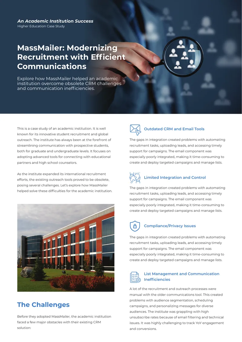 Case Study on Academic Institution Recruitment Challenges