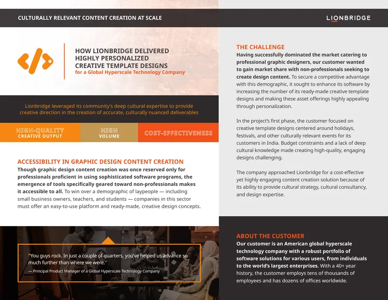 Culturally Relevant Content Creation at Scale