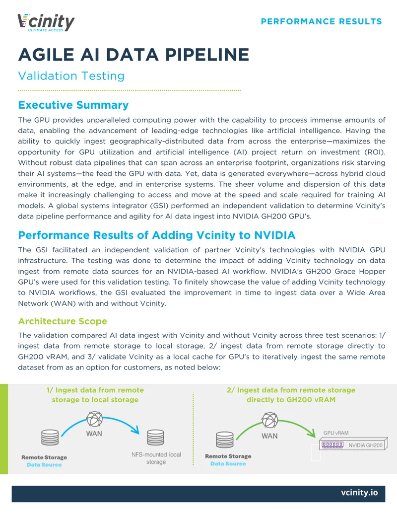 Validation Testing of Vcinity's AI Data Pipeline