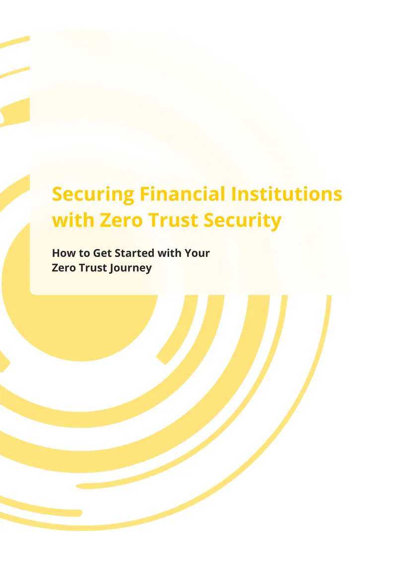 Securing Financial Institutions with Zero Trust Security