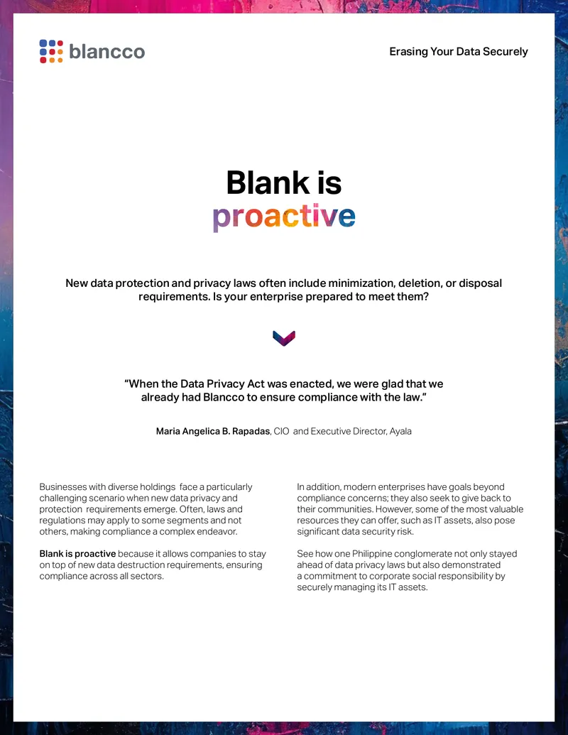 Data Erasure Solutions for Compliance and CSR