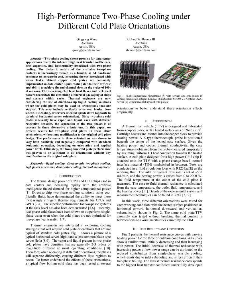 High-Performance Two-Phase Cooling Analysis