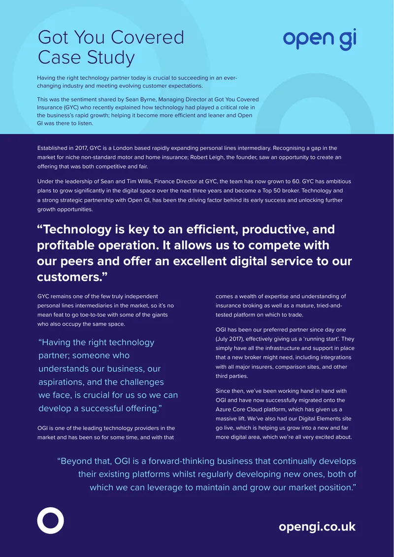 Technology Partnership Impact on Insurance Growth