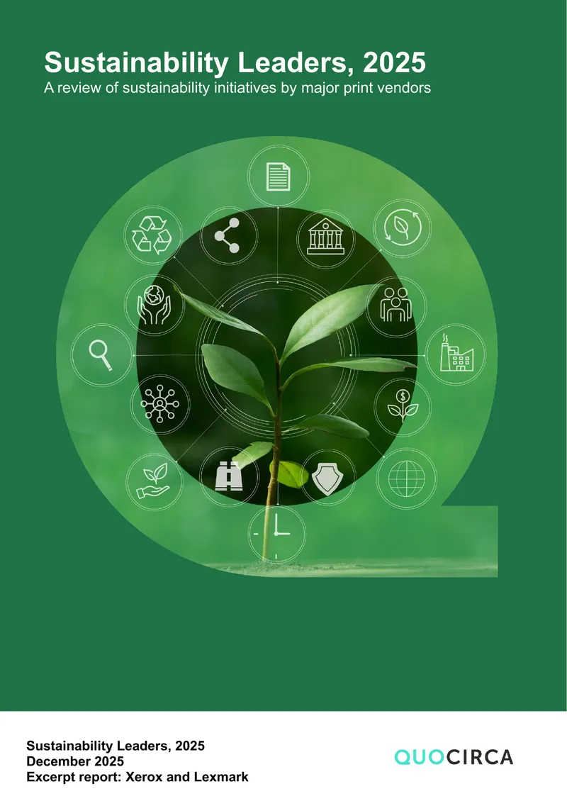 Sustainability Initiatives by Major Print Vendors