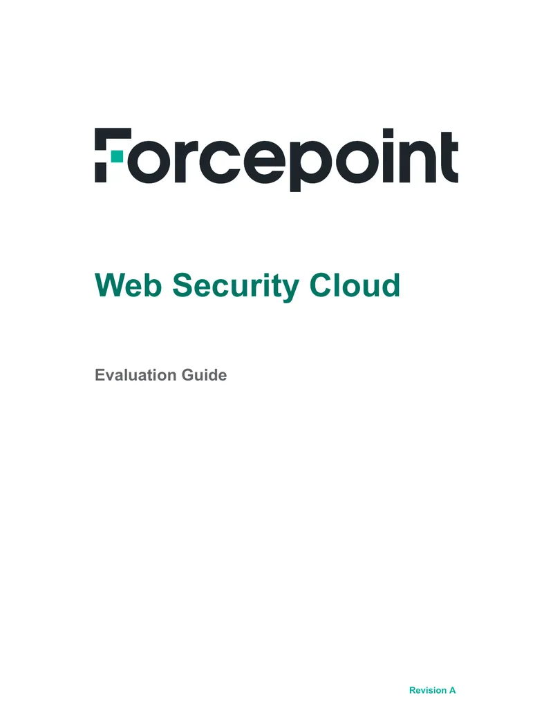 Forcepoint Web Security Cloud Evaluation Guide