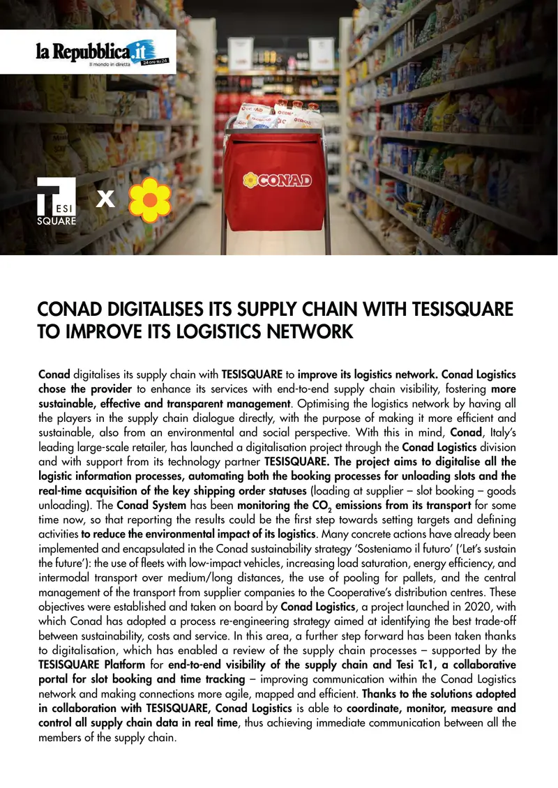 Conad Supply Chain Digitalisation Project Overview
