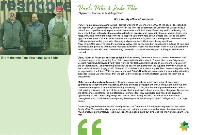 Family Involvement in Greencore Operations