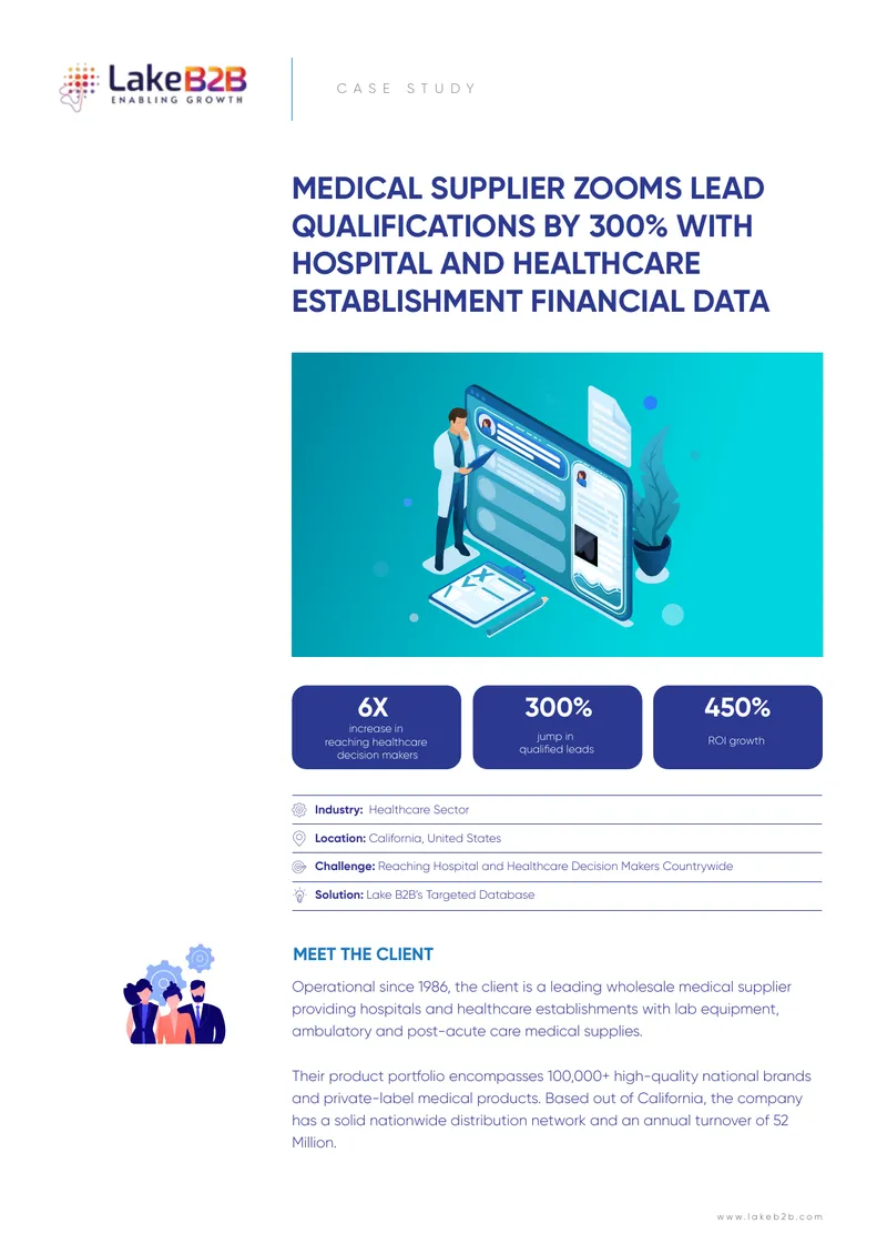 Healthcare Supplier Lead Generation Case Study