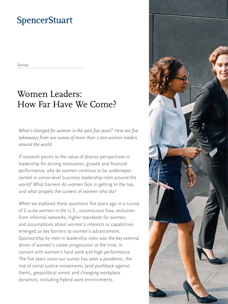 Survey of Women Leaders and Workplace Climate