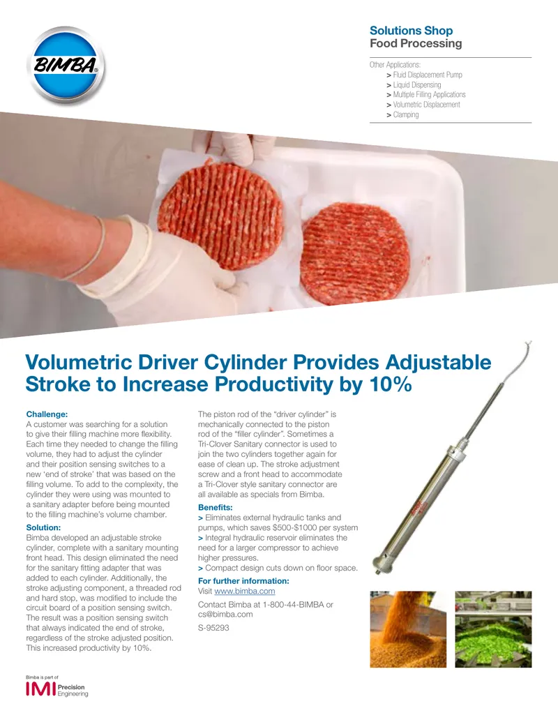 Adjustable Stroke Cylinder for Filling Machines