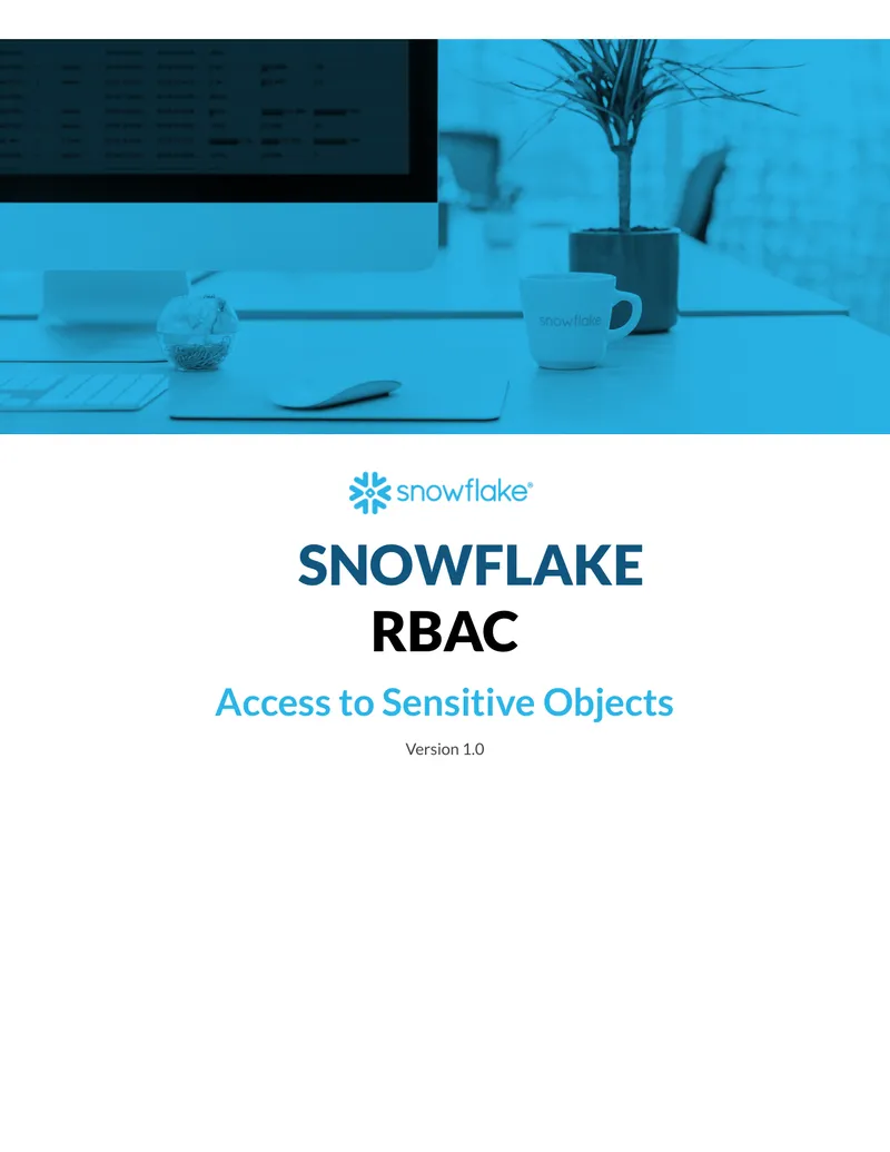 Access Control Pattern for Sensitive Objects in Snowflake