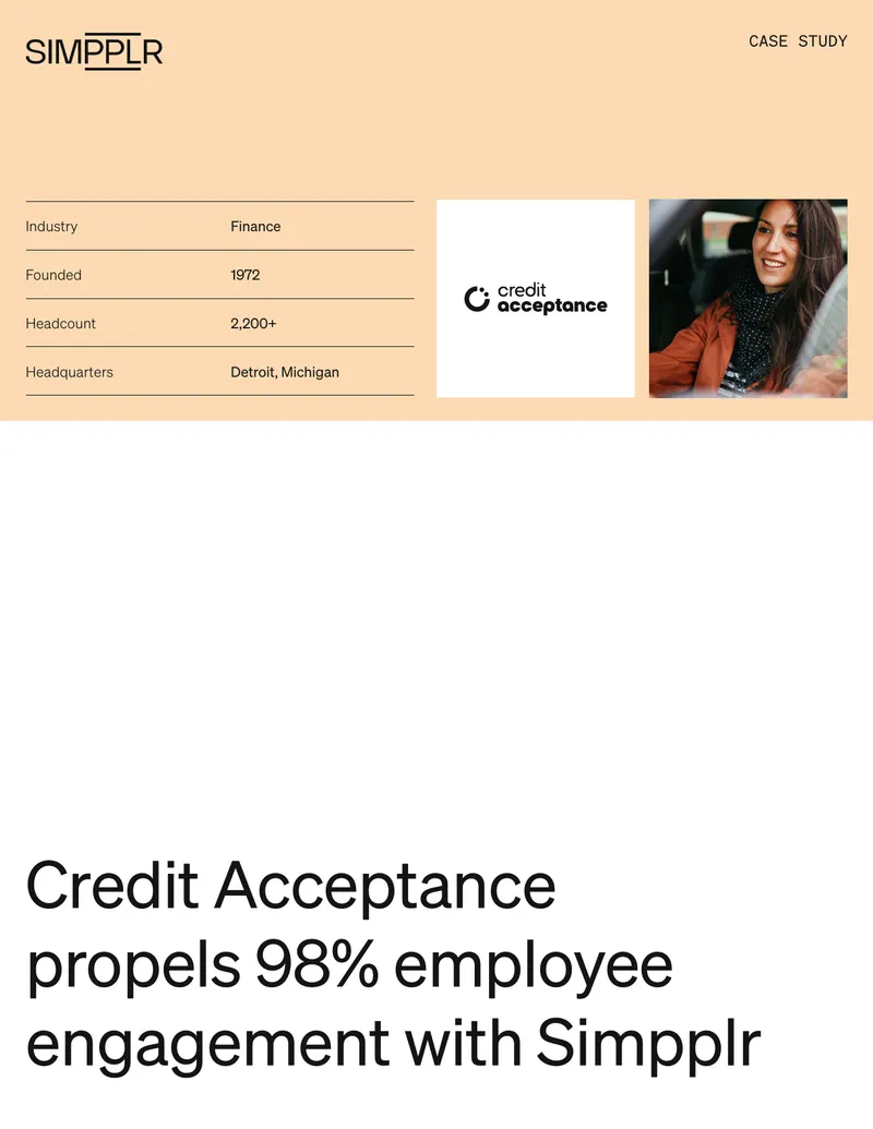 Credit Acceptance Employee Engagement Case Study