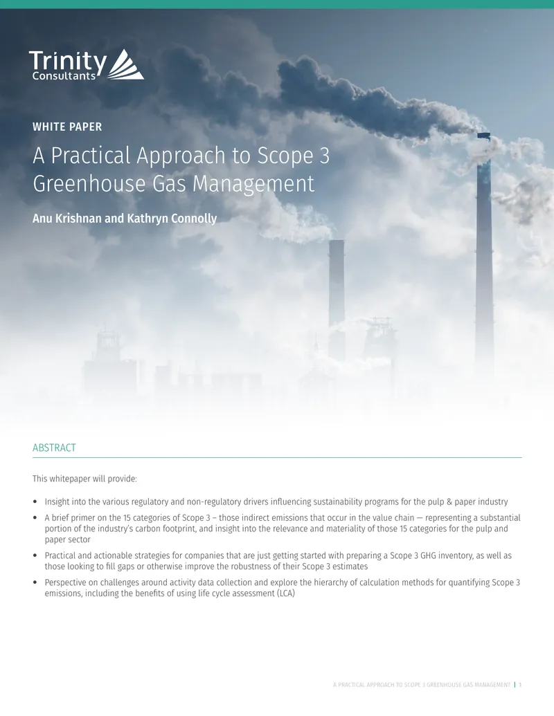 Scope 3 Greenhouse Gas Management in Pulp and Paper Industry