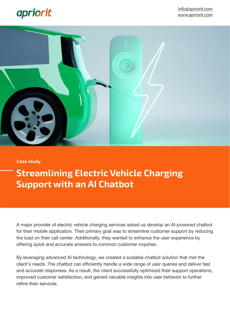 AI-Powered Chatbot Development for Electric Vehicle Support
