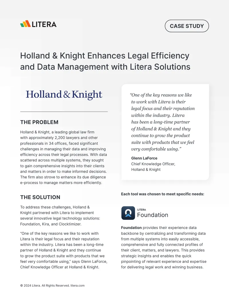 Holland & Knight Legal Efficiency Case Study