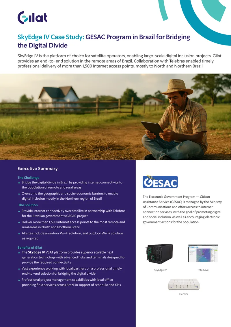 SkyEdge IV Case Study for GESAC Program in Brazil