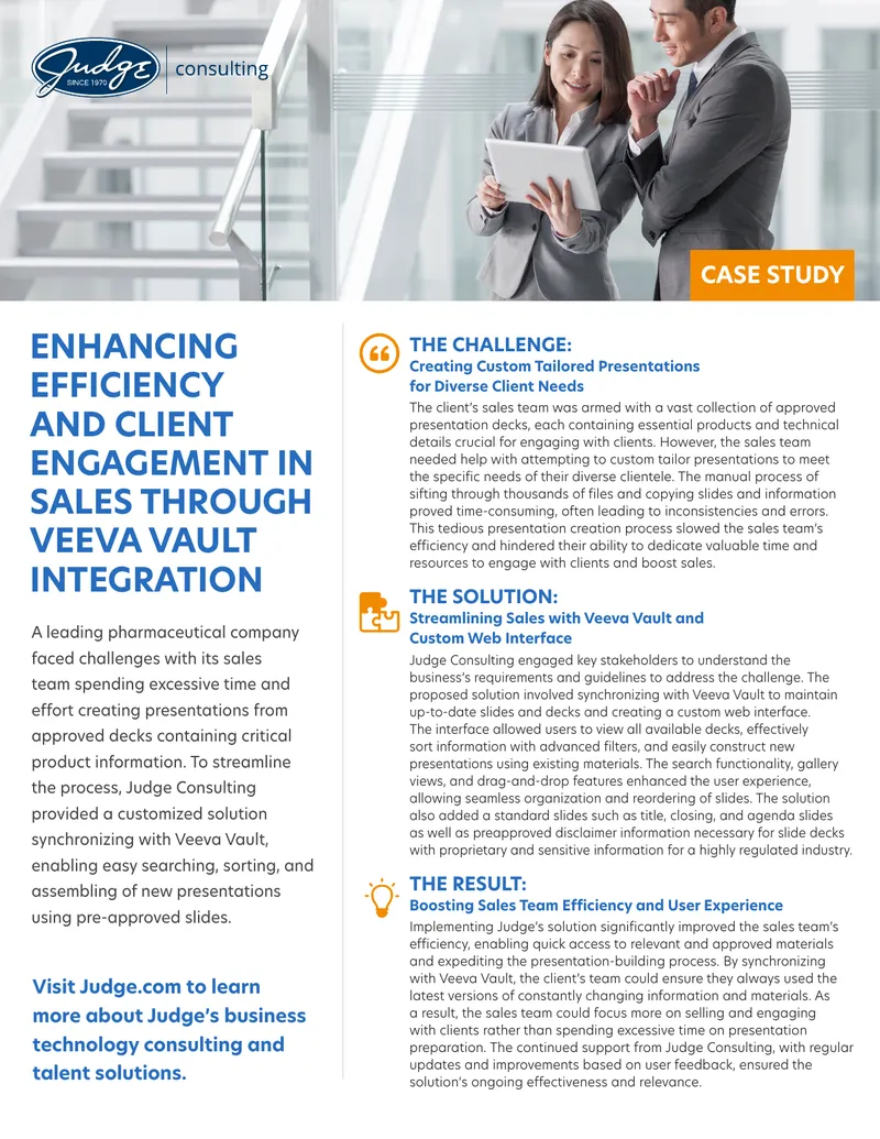 Streamlining Sales Presentations with Veeva Vault Integration