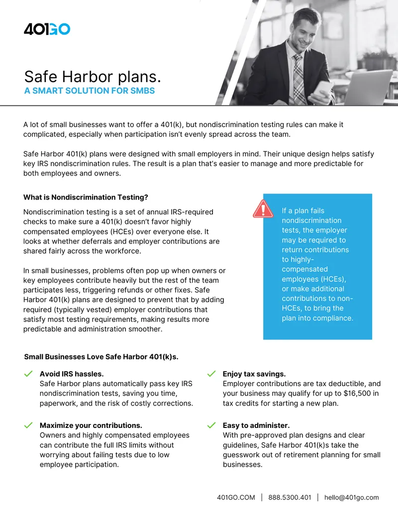 Safe Harbor 401(k) Plans for Small Businesses