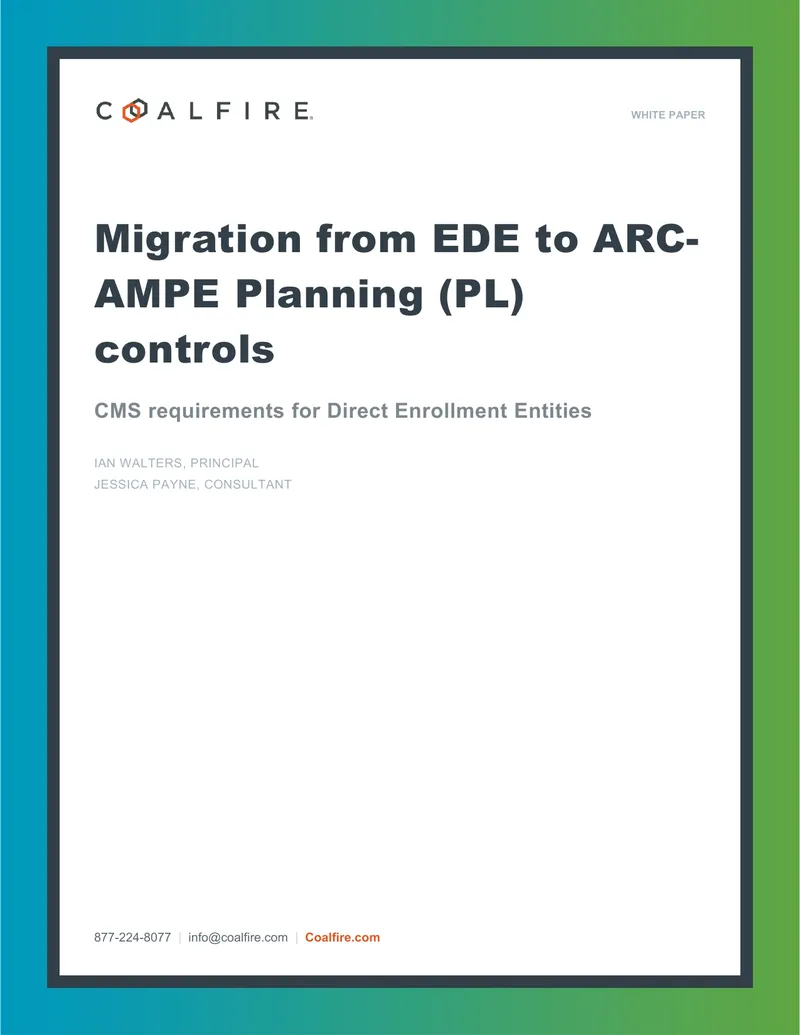 Migration from EDE to ARC-AMPE Planning Controls