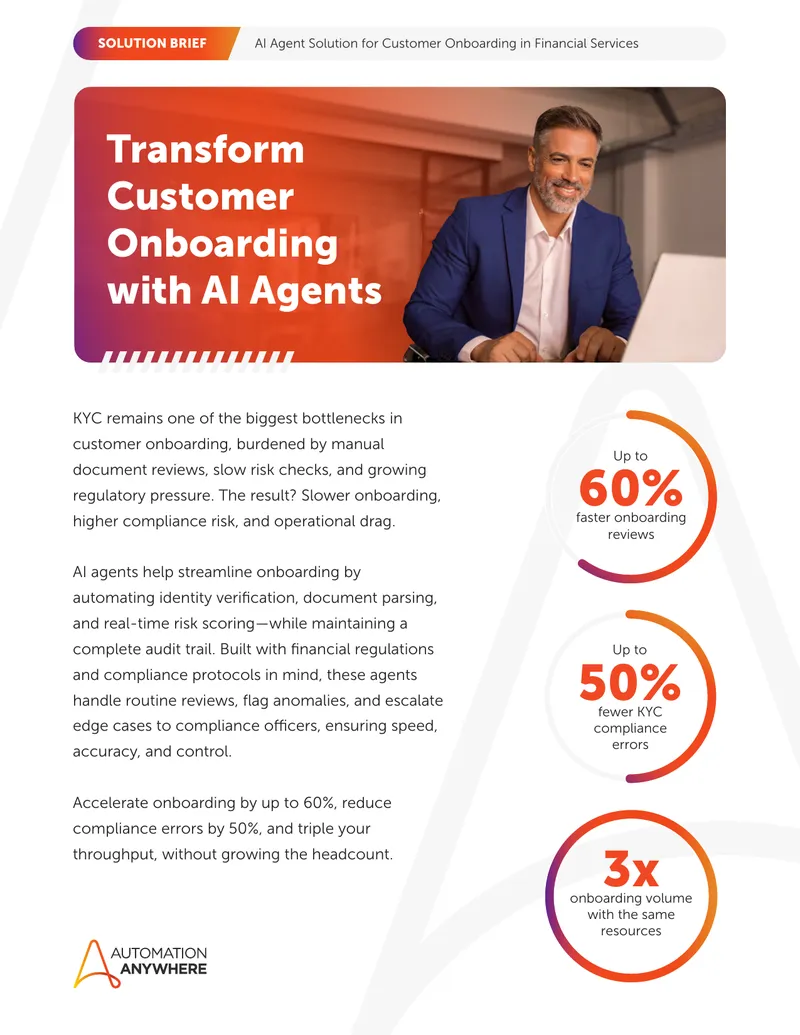 AI Agent Solution for Customer Onboarding in Financial Services