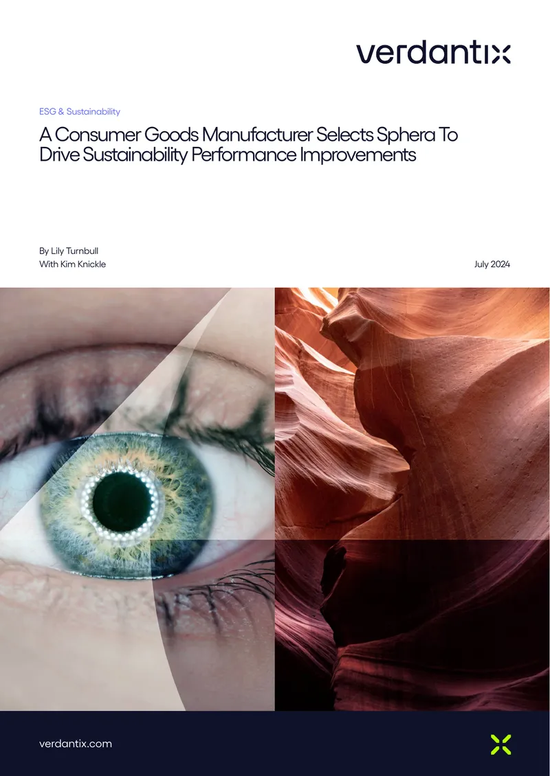 Consumer Goods Manufacturer's Sustainability Performance Strategy