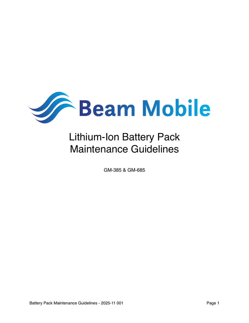Lithium-Ion Battery Pack Maintenance Guidelines