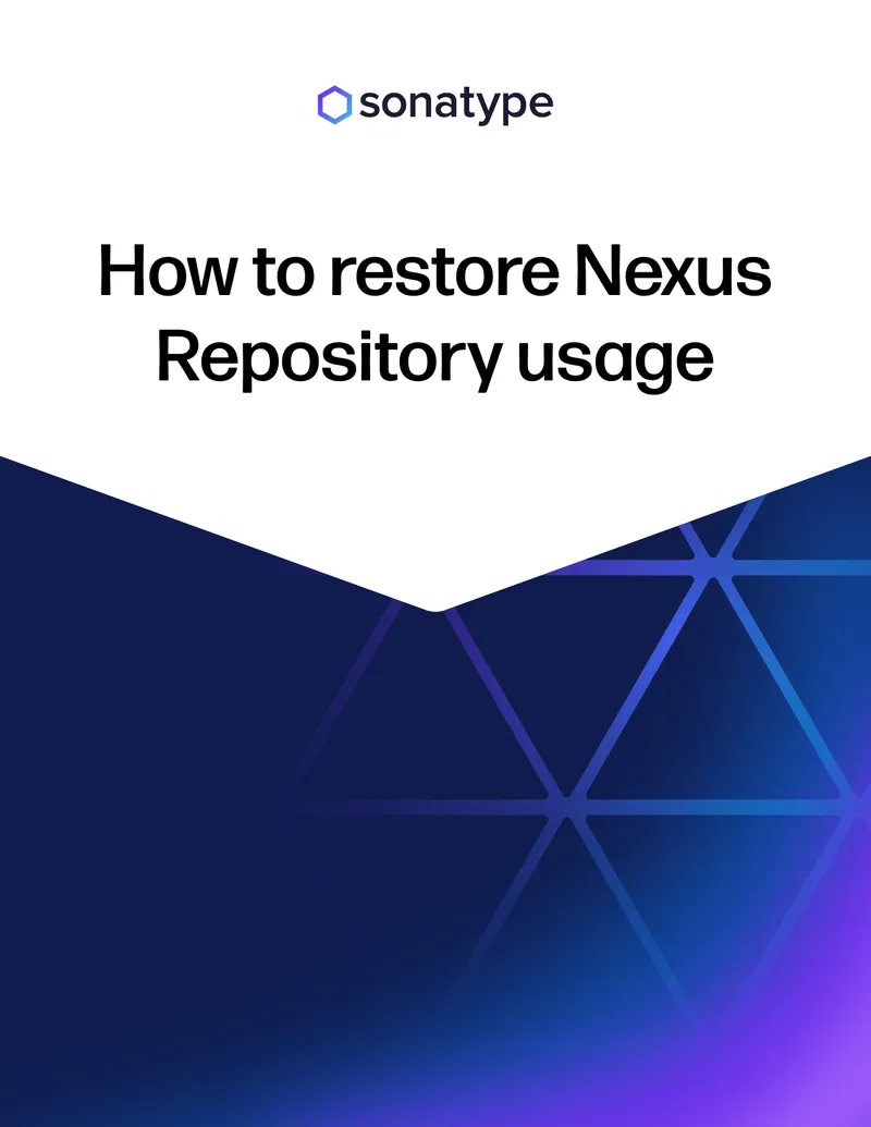 Guide to Restoring Nexus Repository Usage