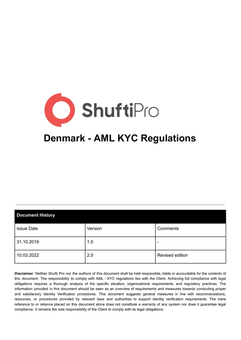 Denmark AML KYC Regulations Overview