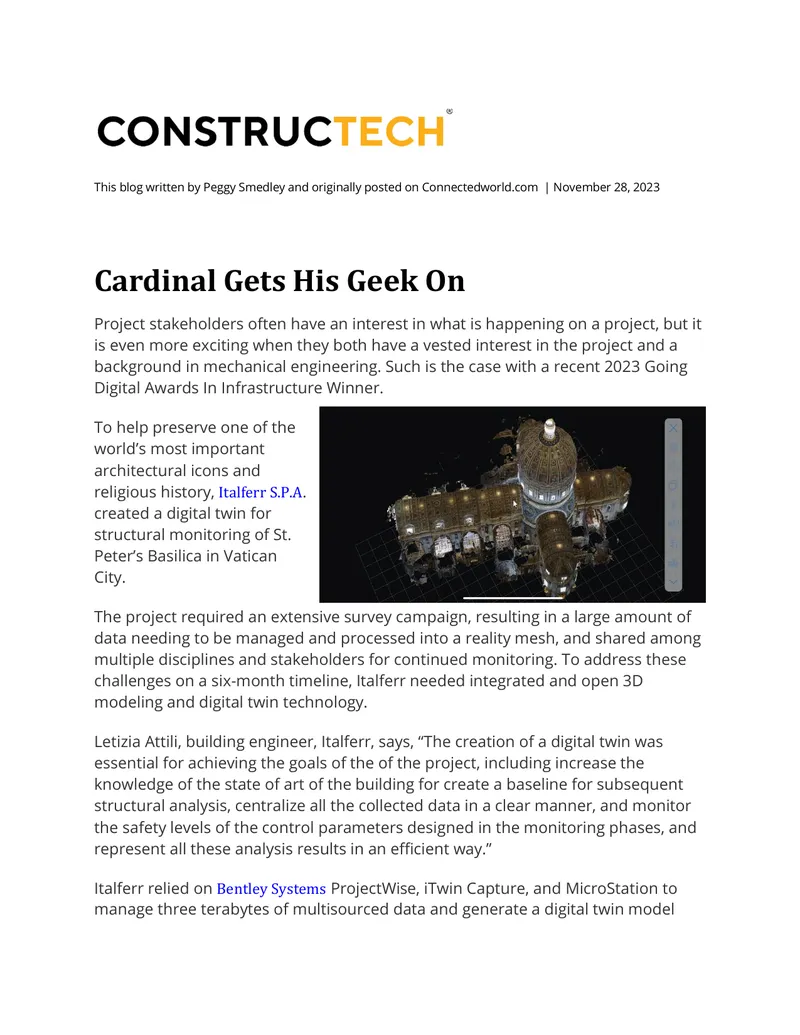 Digital Twin Implementation for St. Peter's Basilica preview page 1