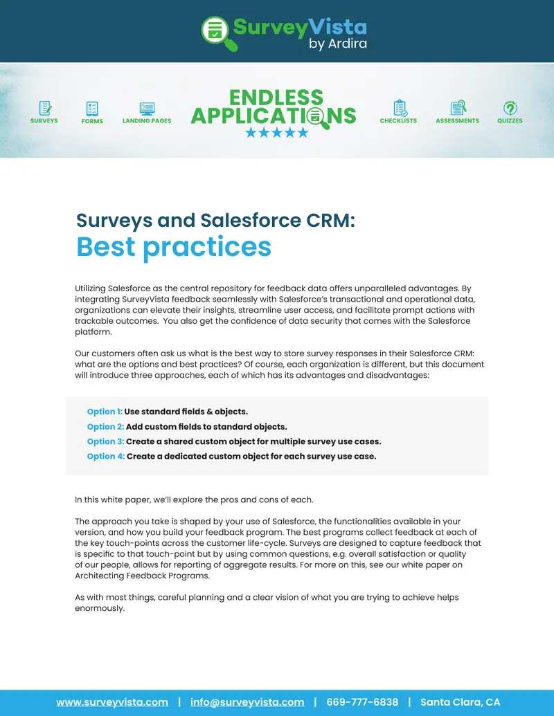 Best Practices for Storing Survey Responses in Salesforce