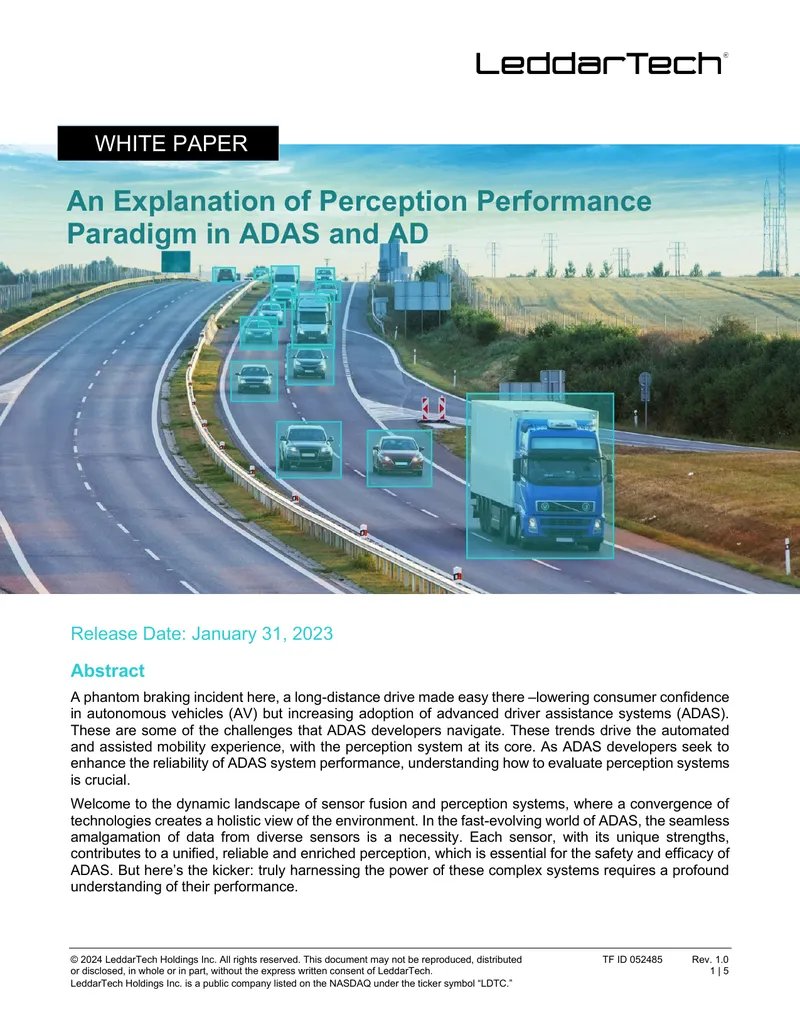 Explanation of Perception Performance in ADAS and AD