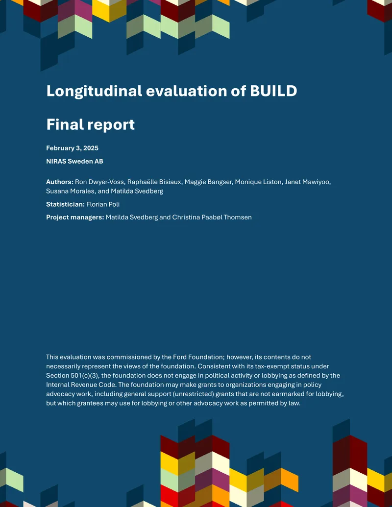 Longitudinal Evaluation of BUILD Program