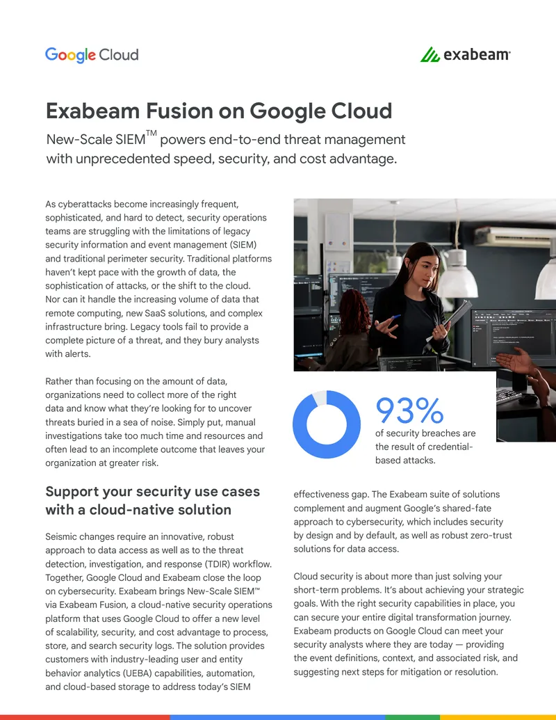 Exabeam Fusion Security Operations Platform Overview