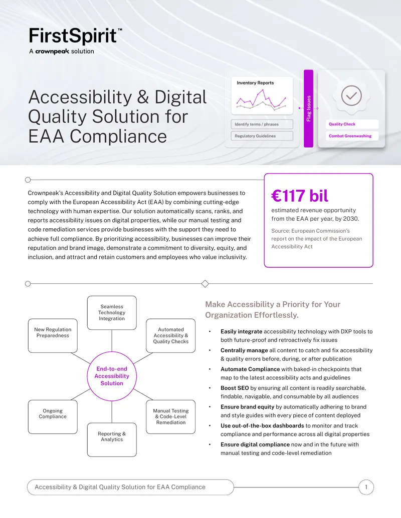 Accessibility and Digital Quality Solution for EAA Compliance