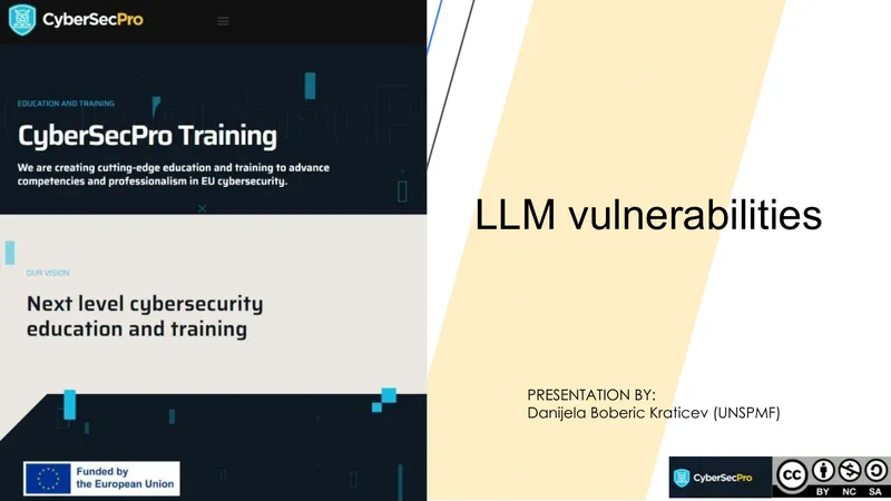 Security Vulnerabilities in Large Language Models