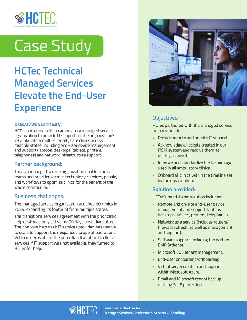 HCTec Technical Managed Services Case Study