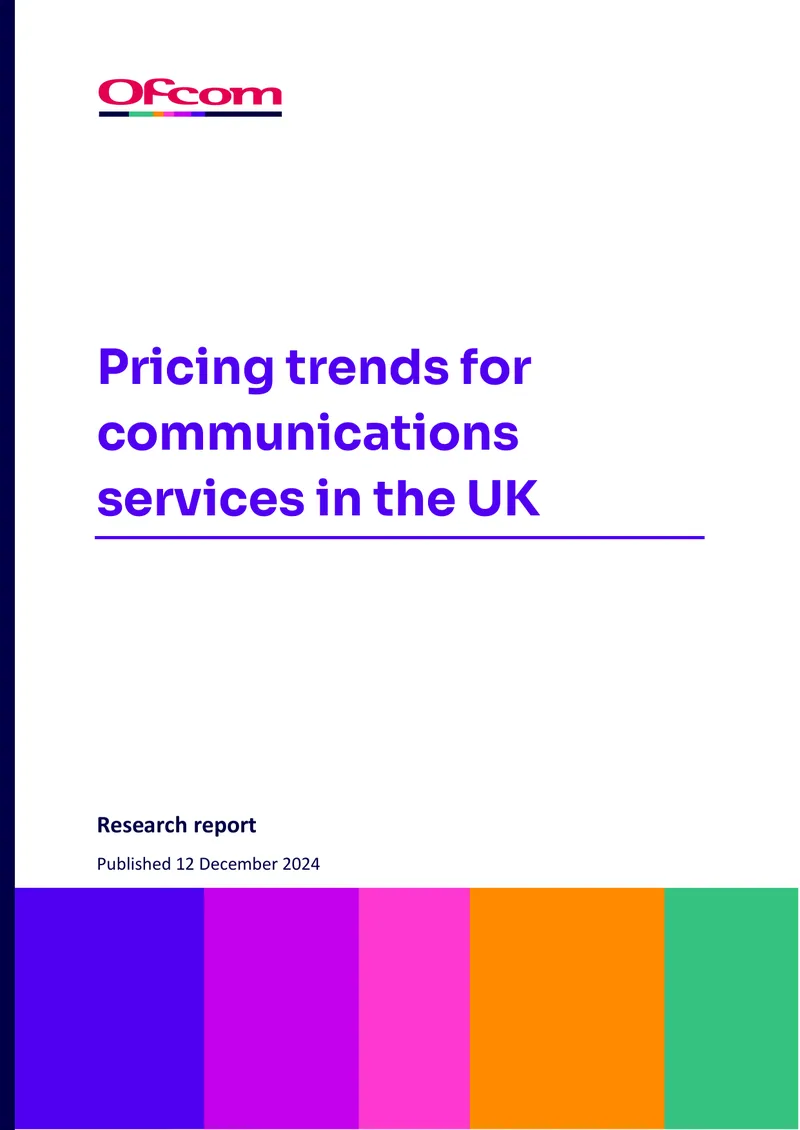 Pricing Trends for Communications Services in the UK