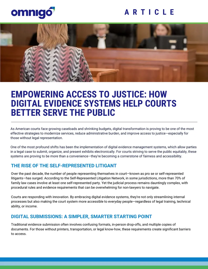 Digital Evidence Management Systems in Courts
