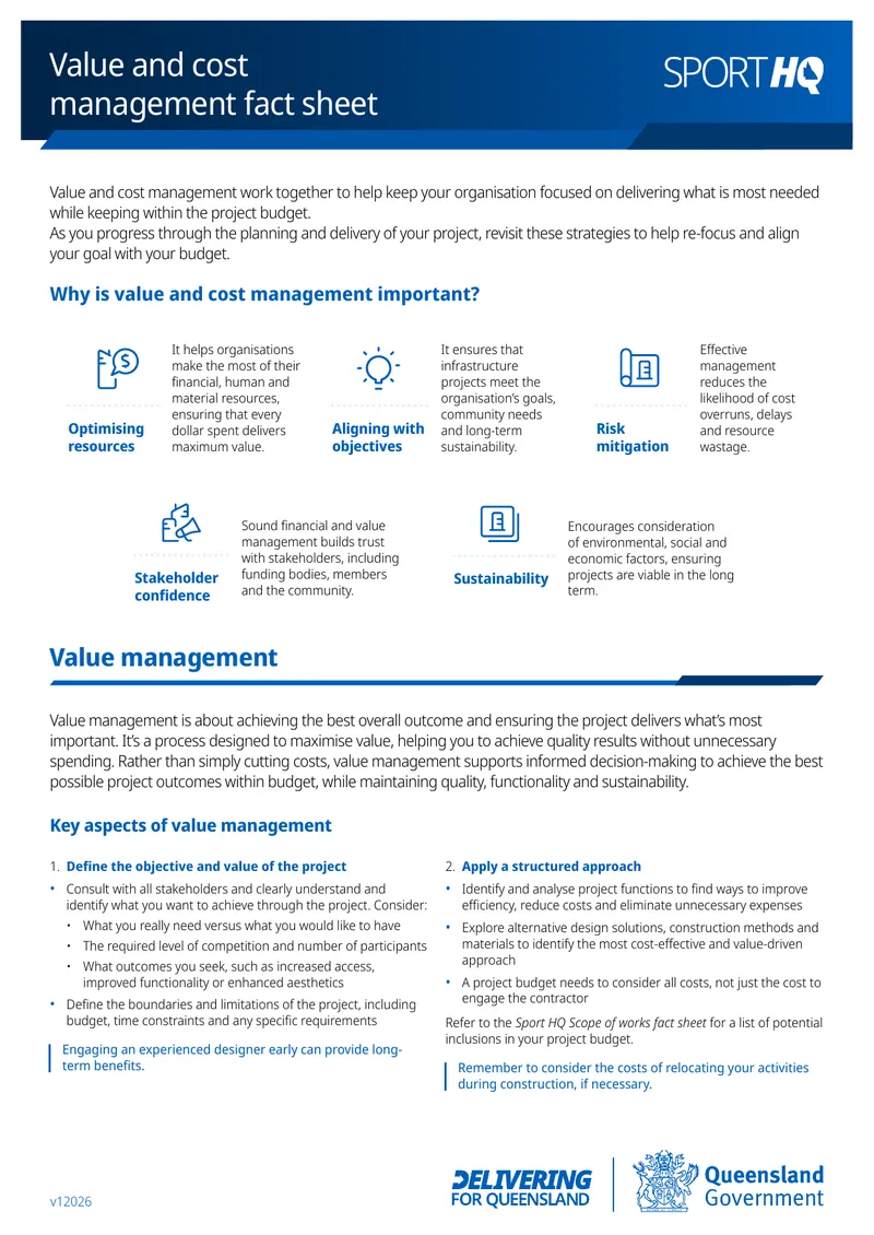 Value and Cost Management Strategies
