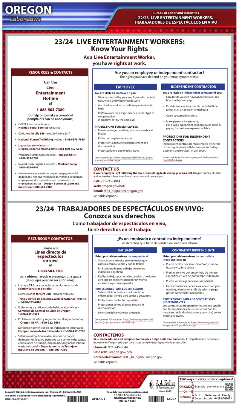Live Entertainment Workers Rights Information